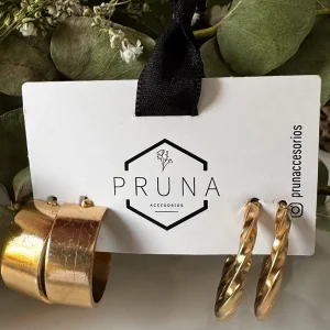 Aro Set Argolla Plana Chica Oro